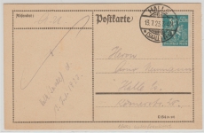 245 als EF auf Orts- Postkarte von innerhalb Halles, Marke geprüft Inla Berlin