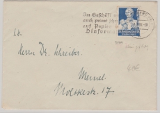 563 EF auf Fernbrief von Königsberg nach Memel