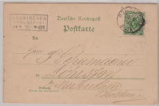 Nr.: 46 aa, als EF auf Postkarte von Bergedorf nach Lohrsdorf / Neukirchen, doppelt gepr. Wiegand BPP