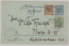 2Pfg.- GS (Krone- Adler) mit Nrn.: 45+ 55 als Zusatzfrankatur von Bremen nach Berlin