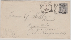 Niederländisch Indien, 1903,  10 Cent Überdruck- GS- Umschlag, gelaufen