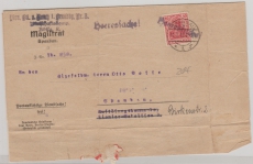 Heeressache, 1.7.1919, Brief des Magistrats von Spandau, innerhalb Spandaus, Pio. Btl. ...