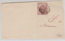 Spanien, ca. 1854, 4 Cs. als EF auf Briefstück
