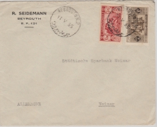 Libanon, 1935, Brief mit MiF nach Berlin