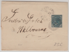 Australien, New South Wales, 1899, 1/2 Penny Streifband, gelaufen von Tenterfield (?) nach Melbourne