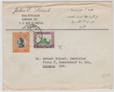 Jordanien, 1960, nette MiF auf Auslandsbrief von ... nach Rüdersdorf, bei Berlin