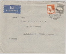 Palestina, 1938 (?), nette MiF auf Lupo- Auslandsbrief von Tel Aviv nach Berlin