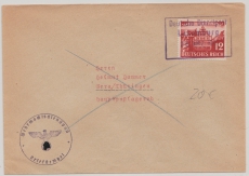 Durch Deutsche Dienstpost Luxemburg, 1941, DR Nr.: 741 als EF auf Fernbrief von Luxemburg nach Gera, sehr selten!