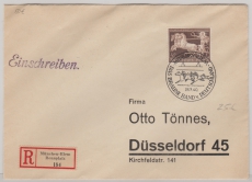 DR 747 als EF als Einschreiben von München- Riem nach Düsseldorf, mit entsprechendem Sonderstempel!