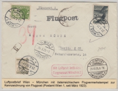 Österreich, 1925, Lupo- Brief von Wien nach Berlin, mit 50 gr. Lupo in MiF, aus Bedarf