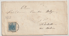 Österreich, ca. 1855, 9 Kr. in MiF auf Auslandsbrief von Südbahn... W nach Ferbelin bei Berlin (D.)
