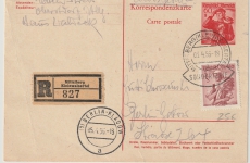Österreich / Kleinwalsertal, 1956, 3,6 Sh. MiF auf Einschreiben- GS von Mittelberg (Kleinwalsertal) nach Berlin