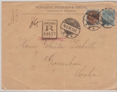 Dänemark, 1895, nette MiF auf Brief von Kopenhagen nach Grossenhain