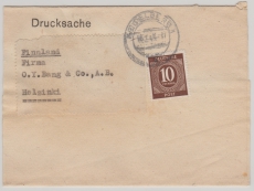 Kontrollrat / West, Mi. Nr.: 918 als EF auf Auslands- Drucksache (Streifband) von Heidelberg nach Helsinki