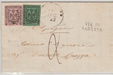 Itallienische Staaten, Modena, 1853, schöne MiF des  5 + 10 Cent Wertes