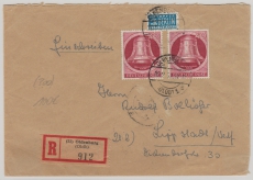BRD / Berlin Mi.- Nr.: 86 (2x) als MeF auf Eingeschriebenem Fernbrief von Oldenburg nach Lippstadt