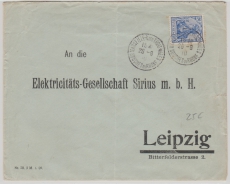 Kaiserreich, Mi.- Nr.: 87 I, als EF mit französischer Entwertung (???) nach Leipzig, Fremdverwendung ???