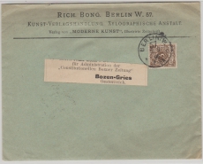 Krone + Adler, Mi.- Nr.: 45, als EF verwendet auf Auslands- Drucksachenbrief von Berlin nach Bozen-Gries (A)