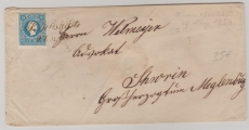 Österreich, 1859, 15 Kr. EF auf Brief von Wien nach Schwerin