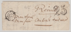 Frankreich, 1851, Vorphilabrief von Reims nach Paris