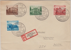 DR, 1941, Mi.- Nr.: 764- 67, kpl. Satz als MiF auf Einschreiben- Fernbrief von Leipzig nach Berlin, mit Sonderstempel