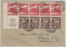 DR, 1941, Mi.- Nr.: H- BL 116 B, als MiF auf Ortsbrief innerhalb Leipzig´s