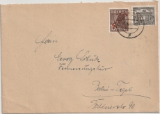 Berlin, 1949, Mi.- Nr.: 25 + 42, als MiF auf Ortsbrief innerhalb Berlin´s