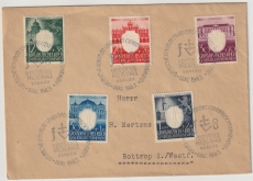 GG., 1943, Mi.- Nr.: 105- 109 als Satzbrief- MiF auf Fernbrief von Krakau nach Bottrop