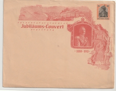 Germania, 1913, 30 Pfg- Jubiläums- GS- Umschlag, ungebraucht