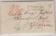 Meckl. Schwerin, 1828, Brief von Schwerin nach Hitzacker
