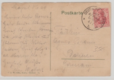 Deutsche Seepost, Ost=Afrika- Linie, 1910, p, auf Postkarte nach Barmen