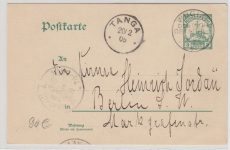 DOA, 1905, 3 Pesa- GS (P13), mit Stempel Wugiri, gelaufen nach Berlin