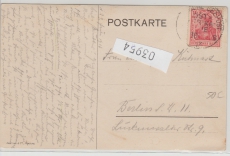 Deutsche Seepost Ost- Afrikanische- Hauptlinie, 1913, s, auf Postkarte nach Berlin, bildseitig gute Werbepostkarte!