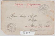 Deutsche Seepost, Linie Hamburg- Westafrika, 1904, XXXII., auf Werbe- Spaß- Postkarte nach Stedten