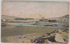 DSWA, 1906, Felpost- Postkarte aus Windhuk nach Tolkewitz, Bildseite, Ansicht: Am Strande von Lüderitzbucht