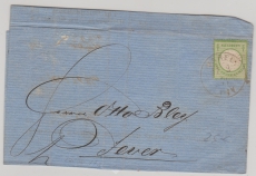Brustschilder, Mi.- Nr.: 17, als EF auf Fernbrief von Varel nach Jever, => Nachverw. Alt- D. Stempel!!!