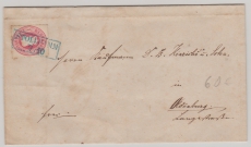 Oldenburg, Mi.- Nr.: 17 als EF auf Fernbrief von Stollenhamm nach Oldenburg