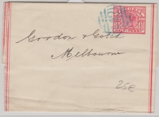 Australien, Victoria, ca. 1900, 1/2 Penny- Streifband- GS (Zinober), gelaufen von ... (Nr. Stempel 142) nach Melbourne