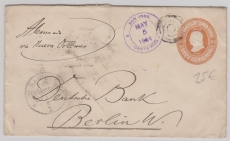 Costa Rica, 1904, 10 Centimos - Umschlag, als Auslandsbrief gelaufen von San Jose nach Berlin, Abs. Kais. Dt. Konsulat!