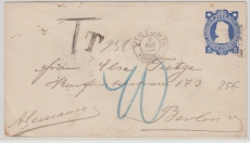 Chile, 1904, 5 Centimos - GS- Umschlag, als Auslandsbrief gelaufen von Victoria nach Berlin, mit Nachporto belegt!