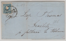 Österreich, ca. 1855, 15 Kr. EF auf Brief von Wien nach Grastitz (heute Tschechien)