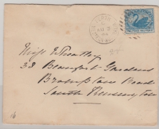 Australien / Western Australia, 1894, 2,5 Pence EF auf Auslandsbrief von Perth nach South... (GB)