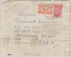 Saudi Arabien, ca. 1960,  4,1/4  Guerche MiF auf Luftpost (?)- Auslandsbrief nach Aden (Jemen)