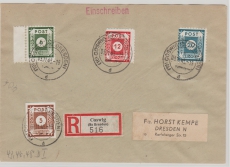 42A, 43 DI, 46 DI+ 48 DI, in MiF auf E.- Brief von Coswig nach Dresden, tiefstgeprüft, Zierer BPP