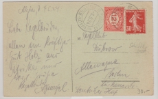 Algerien, 1924, MiF Frankreich / Niederlande auf Schiffspostbrief von Algier nach Berlin, via Schiffspostlinie Amsterdam- Batavia