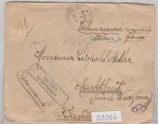 Belgien, 1923, 1,1 Fr. MiF rs. auf Auslands- Wertbrief von Bruxelles nach Marktbreit (D.)