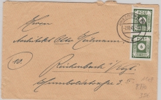 43 BIIa in MeF auf Brief von Dresden nach Reichenbach