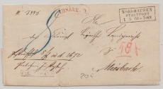 Preussen, Nordhausen / Stadtpost, 1866, Auslagenbrief nach Miesbach