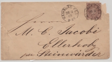 NDP, 1869, Mi.- Nr.: 12 auf Ortsbrief innerhalb des Stastzustellbereiches von Hamburg nach Ellerholz