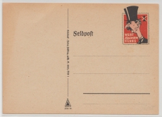 A. Eden (?)- Spott- Feldpostkarte, ungelaufen, selten!